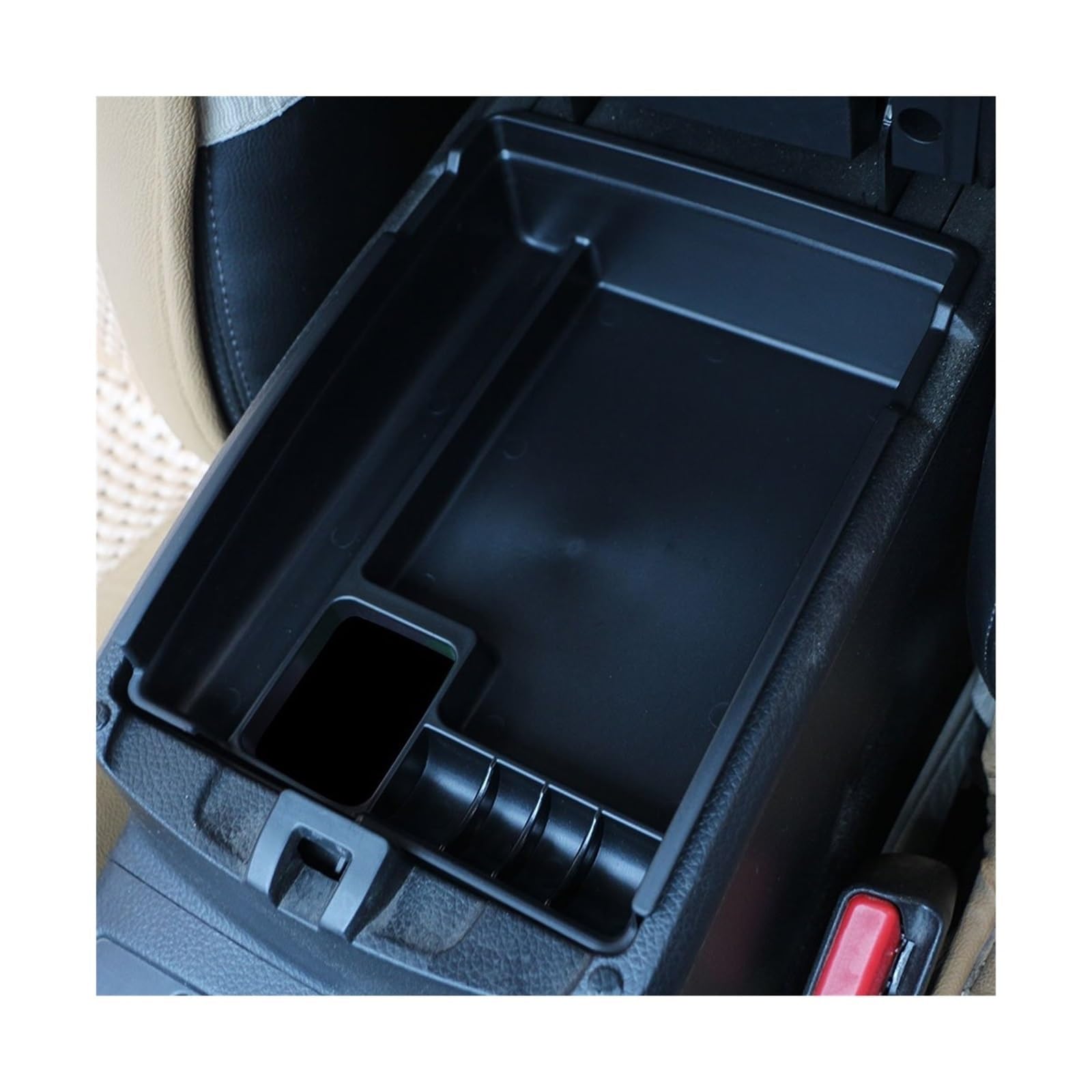 Automatische Armlehnenbox Auto Zentrale Lagerung Armlehne Lagerung Box Arm Rest Fach für Nissan für X-trail T32 für Rogue 2014 2015 2016 2017 2018 2019 2020(Black without Pad) von WXSSH