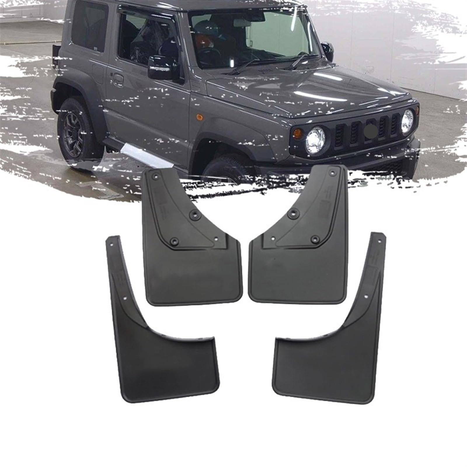 Kotflügel 4 stücke für Suzuki für Jimny für Sierra JB64W JB74W 2019~2023 Vorne Hinten Kotflügel Rad Schutz Schmutzfänger Spritzschutz Zubehör(No logo) von WXSSH