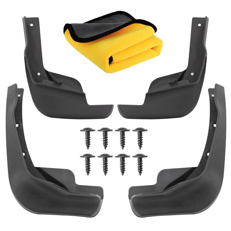 Kotflügel Auto-Kotflügel für Nissan für Qashqai J11 2014 2015 2016 2017 2018 2019 Schmutzfänger Spritzschutz Schmutzfänger Zubehör(4pcs-1pc-Towel) von WXSSH