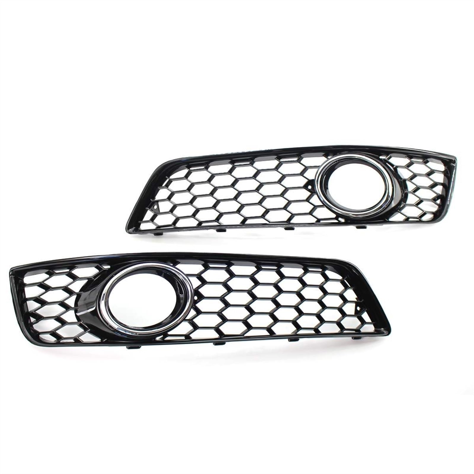 WXSSH Auto Nebelscheinwerfer Kühlergrill A3 8P Links + Rechts Honeycomb Mesh Style Auto Nebelscheinwerferabdeckung Honeycomb Grille Grill 2009-2013(Chrome Silver) von WXSSH