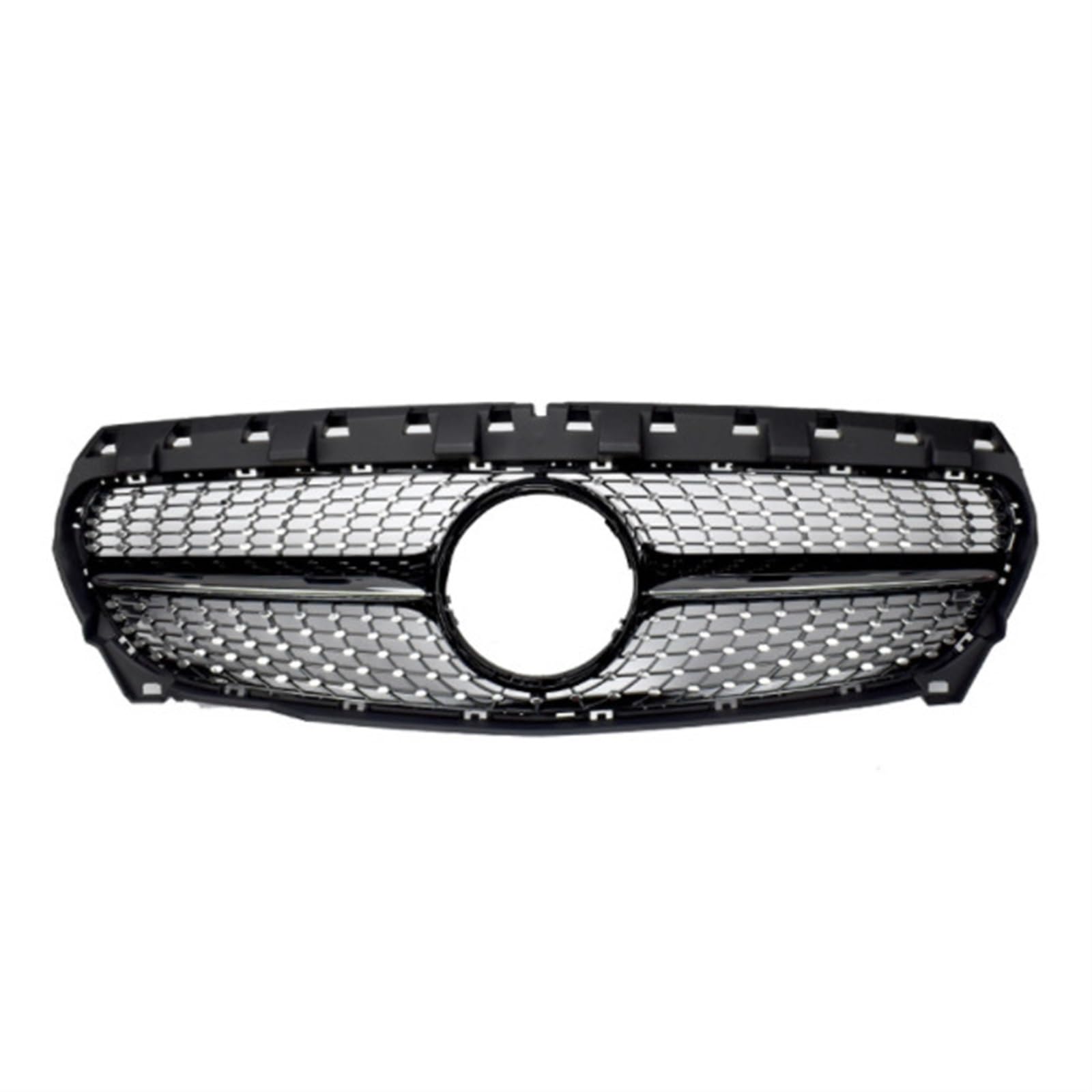 WXSSH Auto Nebelscheinwerfer Kühlergrill Frontstoßstangengrill für Mercedes für Benz CLA-Klasse W117 2013-2016 für Sport Racing Grill GT Style Diamond Facelift ABS Autozubehör(Diamond Black) von WXSSH