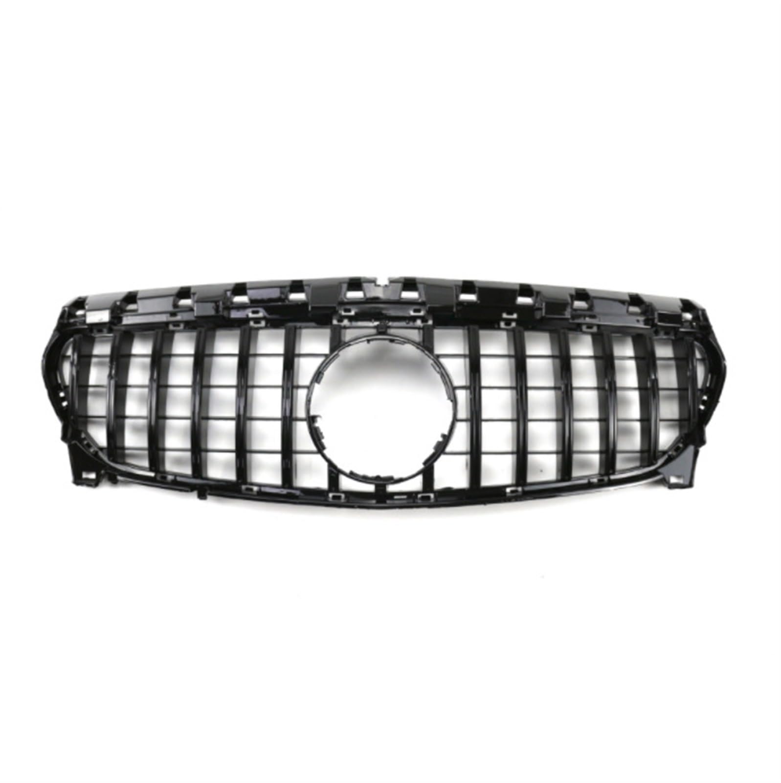 WXSSH Auto Nebelscheinwerfer Kühlergrill Frontstoßstangengrill für Mercedes für Benz CLA-Klasse W117 2013-2016 für Sport Racing Grill GT Style Diamond Facelift ABS Autozubehör(GTR Black) von WXSSH