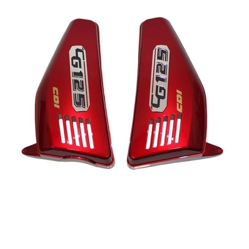 WXSSH Motorrad-Motorabdeckung Motorrad-Kunststoff-Karosserieabdeckungen der Batterie-Werkzeug-Seitenteile für CG125 CDI125 rechts Links ABS mit Gummis(Rot) von WXSSH