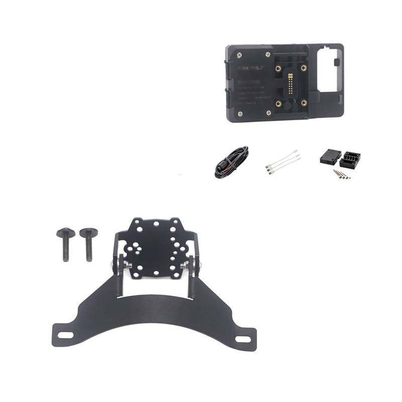 WXSSH Motorrad-Navigationshalterung Für Ducati Für MULTISTRADA 1200 2010-2012 Handy-Navigationshalterung Für USB-Adapterhalter Für Kabelloses Laden(Wireless and Bracket) von WXSSH