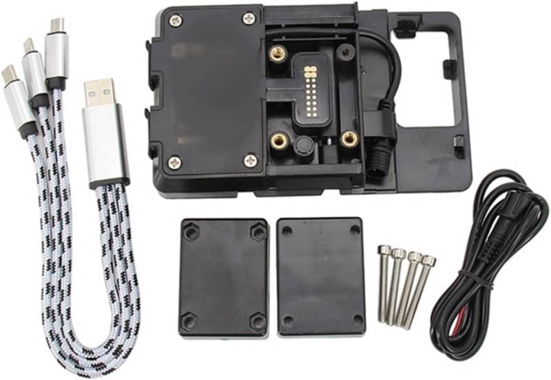 WXSSH Motorrad-Navigationshalterung Navigationshalterung für Benelli TRK502 TRK520X 2016-, Motorrad-Navigationsständerhalter, Telefonplattenhalterung, USB für Ladegerätadapter, Telefonhalter(2) von WXSSH