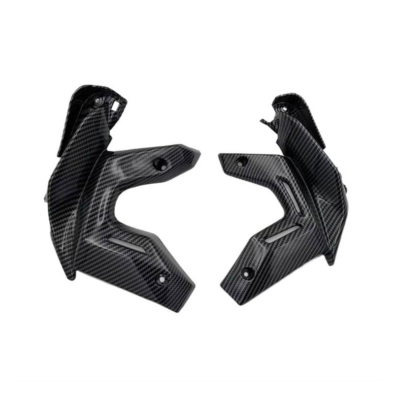 WXSSH Motorradwasser -Retikul Für Kawasaki Z650 2020-2022 für Kühler Seiten Abdeckung Links Rechts Panel Verkleidung Gugel Motorrad Zubehör(Carbon Fiber Look) von WXSSH