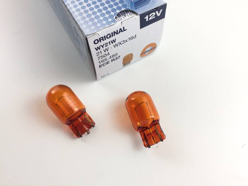 2 x Osram WY21W Lampe 7504 12 Volt 21 Watt 12V 21W orange WX3x16d ECE R37 E4 von WY21WOsram