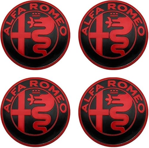 Auto Nabendeckel 56mm für Alfa Romeo 159 147 156 166, Nabenkappen Radnabenkappen Radnabenabdeckung Ersatz Radnabendeckel Felgendeckel Zubehör,normal-C von WYHHL