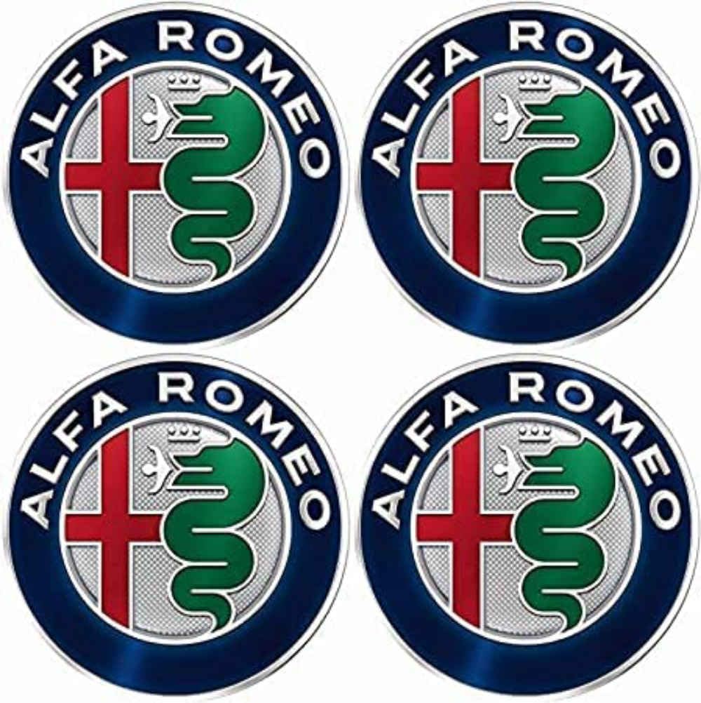 Auto Nabendeckel 56mm für Alfa Romeo 56mm, Nabenkappen Radnabenkappen Radnabenabdeckung Ersatz Radnabendeckel Felgendeckel Zubehör von WYHHL