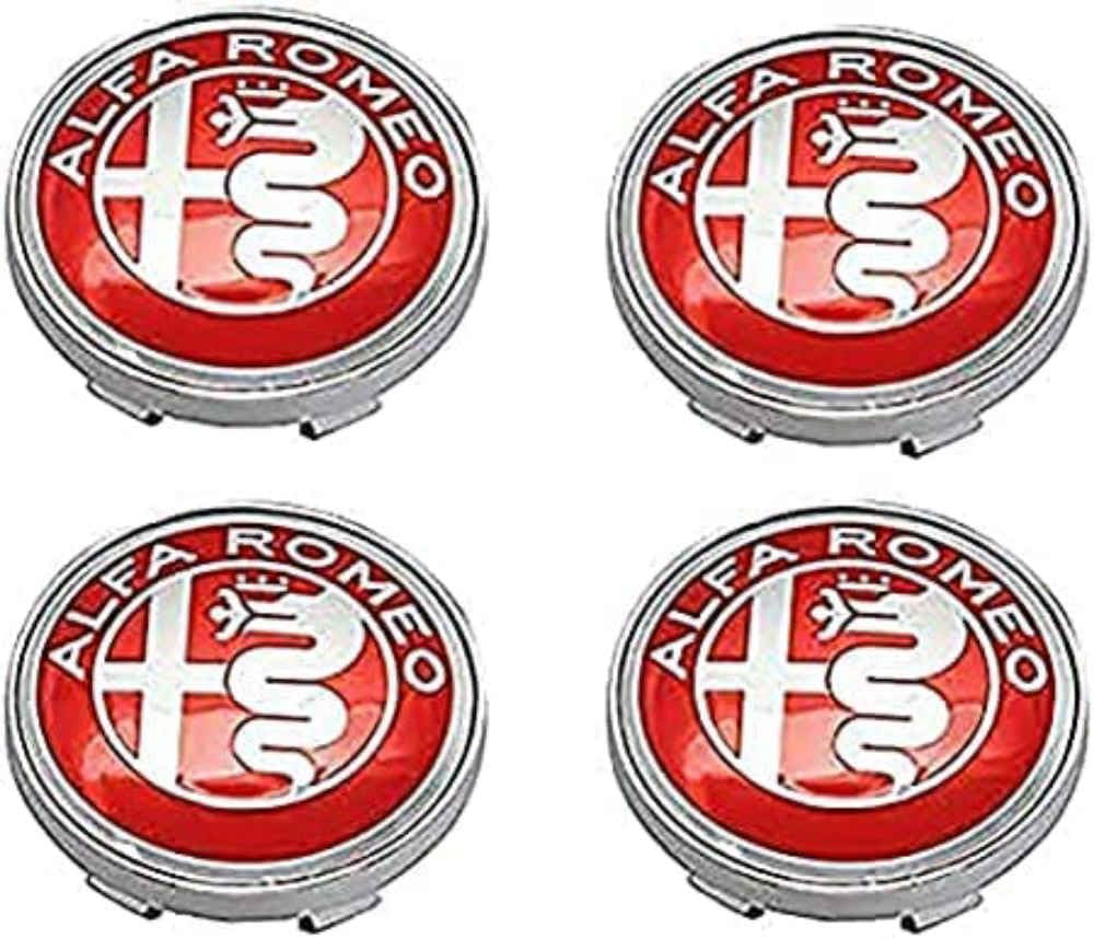 Auto Nabendeckel 57mm für Alfa Romeo Mito 147 156 159 166 57mm, Nabenkappen Radnabenkappen Radnabenabdeckung Ersatz Radnabendeckel Felgendeckel Zubehör,normal-A von WYHHL