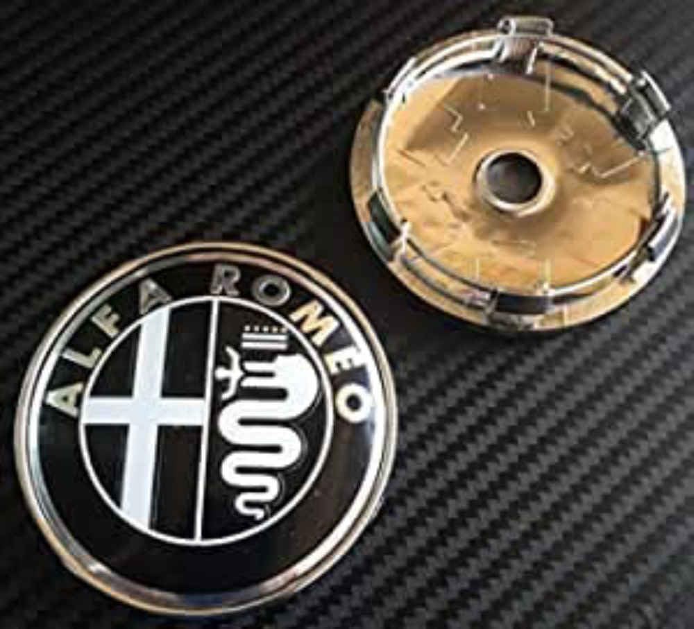 Auto Nabendeckel 60mm für ALFA Romeo Mito 147 156 159 60MM, Nabenkappen Radnabenkappen Radnabenabdeckung Ersatz Radnabendeckel Felgendeckel Zubehör,normal-B von WYHHL