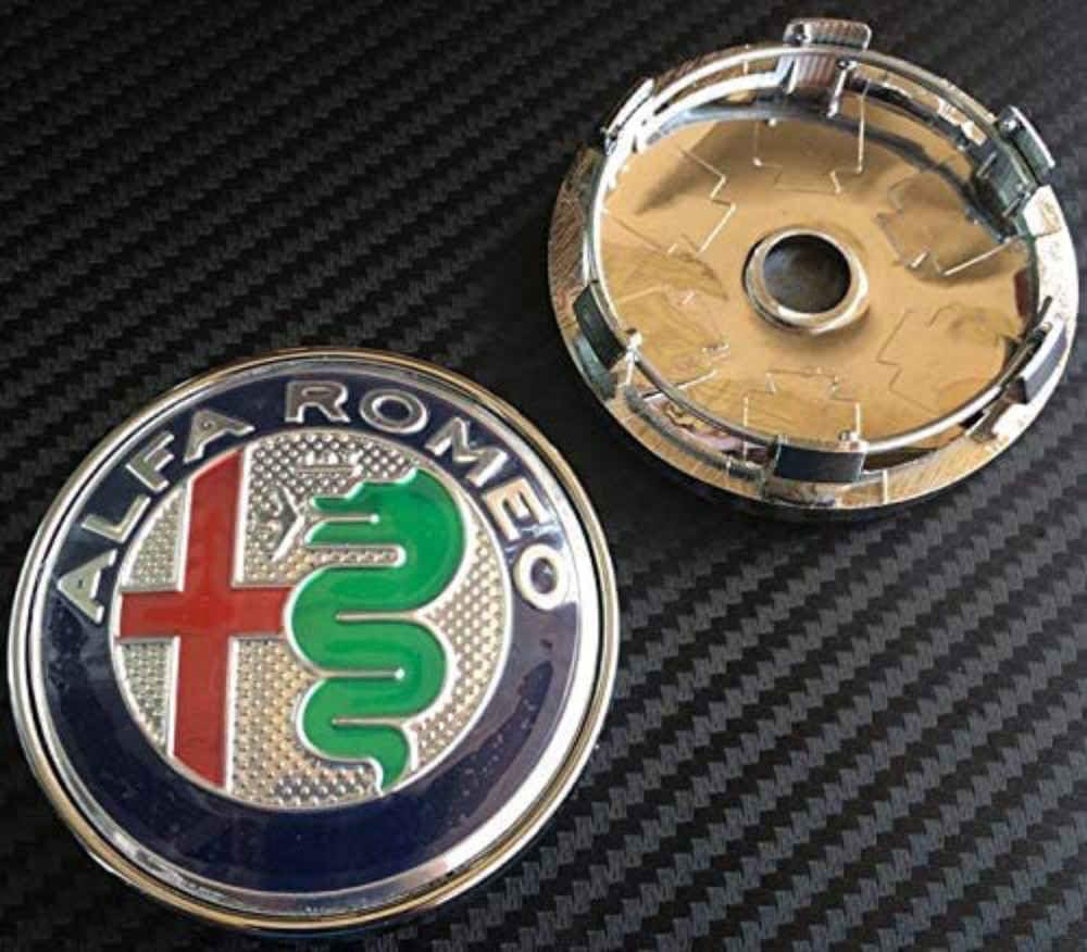 Auto Nabendeckel 60mm für ALFA Romeo Mito 147 156 159 60MM, Nabenkappen Radnabenkappen Radnabenabdeckung Ersatz Radnabendeckel Felgendeckel Zubehör,normal-C von WYHHL