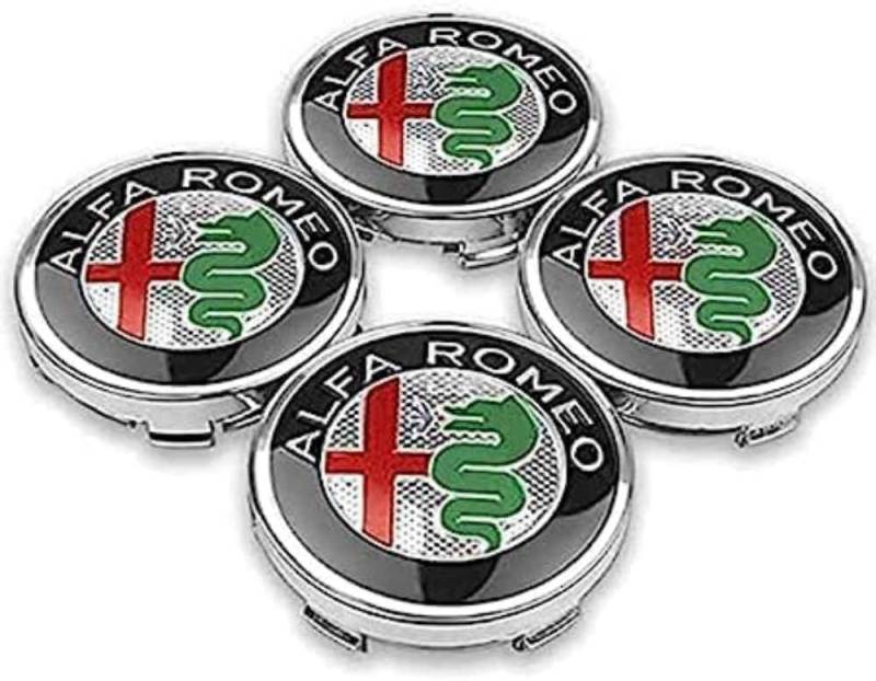 Auto Nabendeckel 60mm für Alfa Romeo 60mm, Nabenkappen Radnabenkappen Radnabenabdeckung Ersatz Radnabendeckel Felgendeckel Zubehör,normal-C von WYHHL