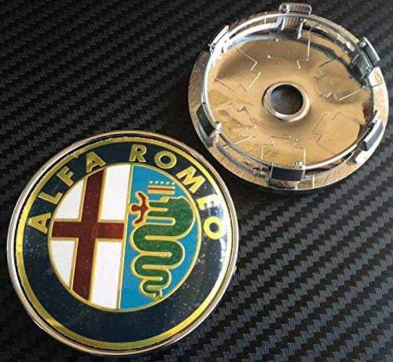 Auto Nabendeckel 60mm für Alfa Romeo Mito 147 156 159 60mm, Nabenkappen Radnabenkappen Radnabenabdeckung Ersatz Radnabendeckel Felgendeckel Zubehör,normal-C von WYHHL