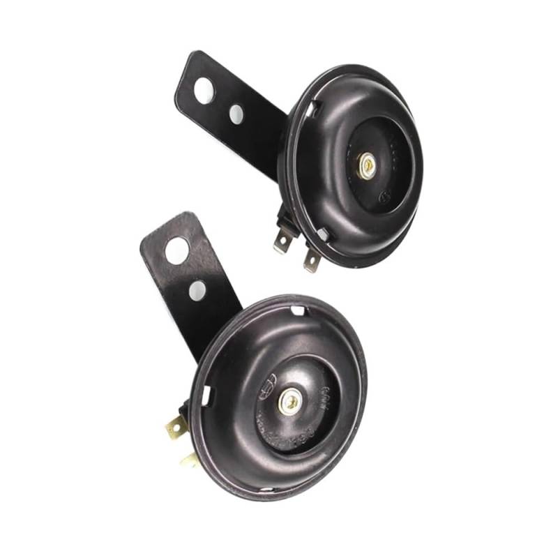 Einzelrohr Hupe Motorrad Horn Lautsprecher Runde 105db Laut Horn Kit Für 12V 1,5 A Für Roller Für Moped Für Dirt Bike Für ATV von WYHJIUY