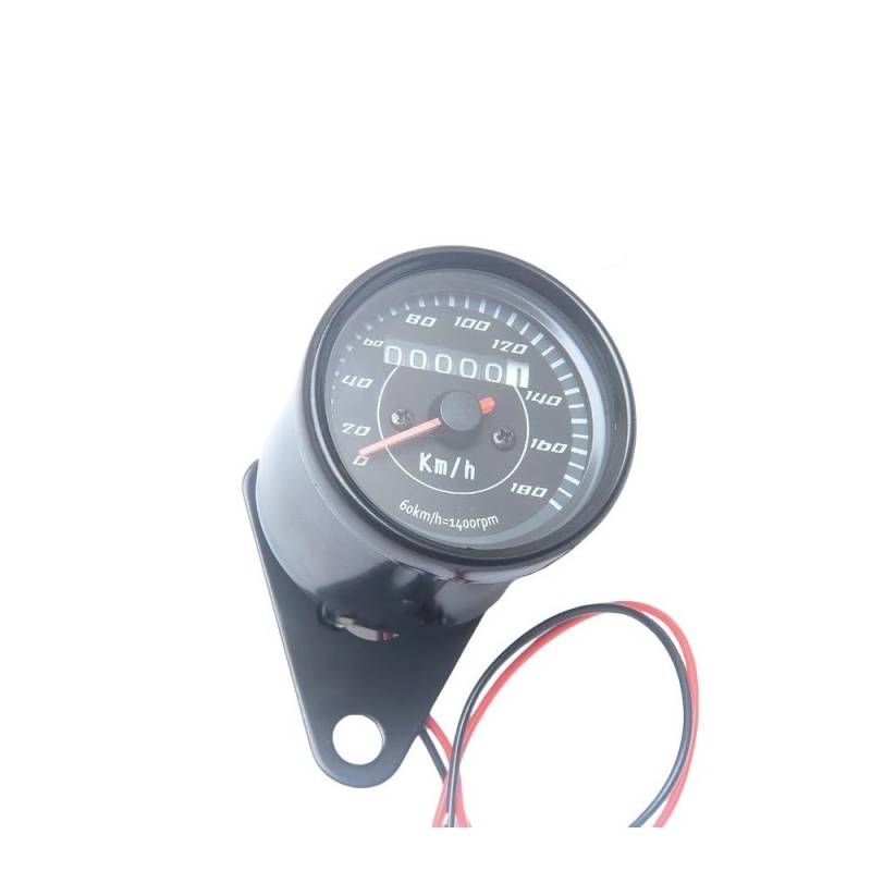 WYHJIUY 12V Motorrad -Computer-geschwindigkeitsmesser-grüne Instrument Hintergrundbeleuchtung Licht Mechanische Kilometerzähler Für Bobber Speed Gear Display von WYHJIUY