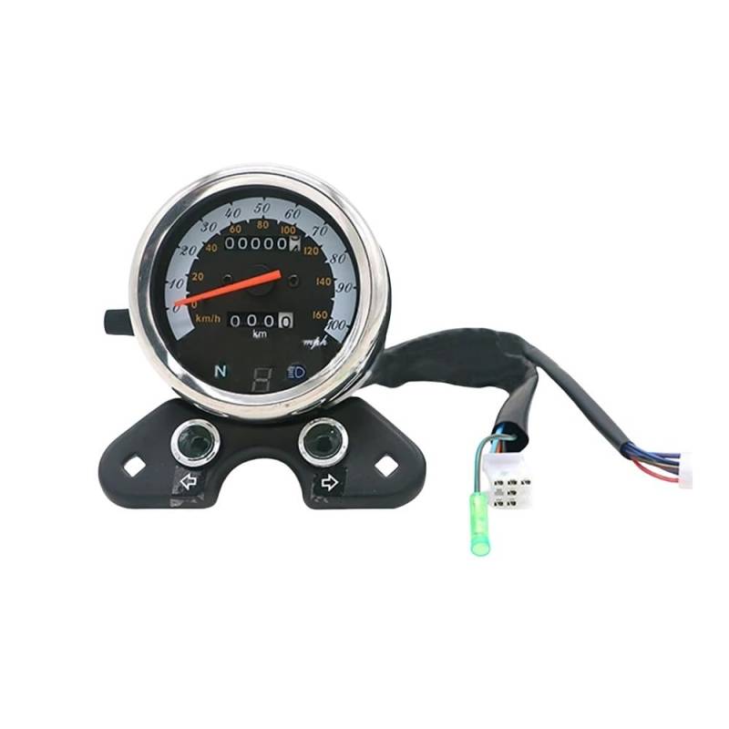 WYHJIUY 12V Motorrad Kilometerzähler Drehzahlmesser Speedo Meter Speed Gear Display von WYHJIUY