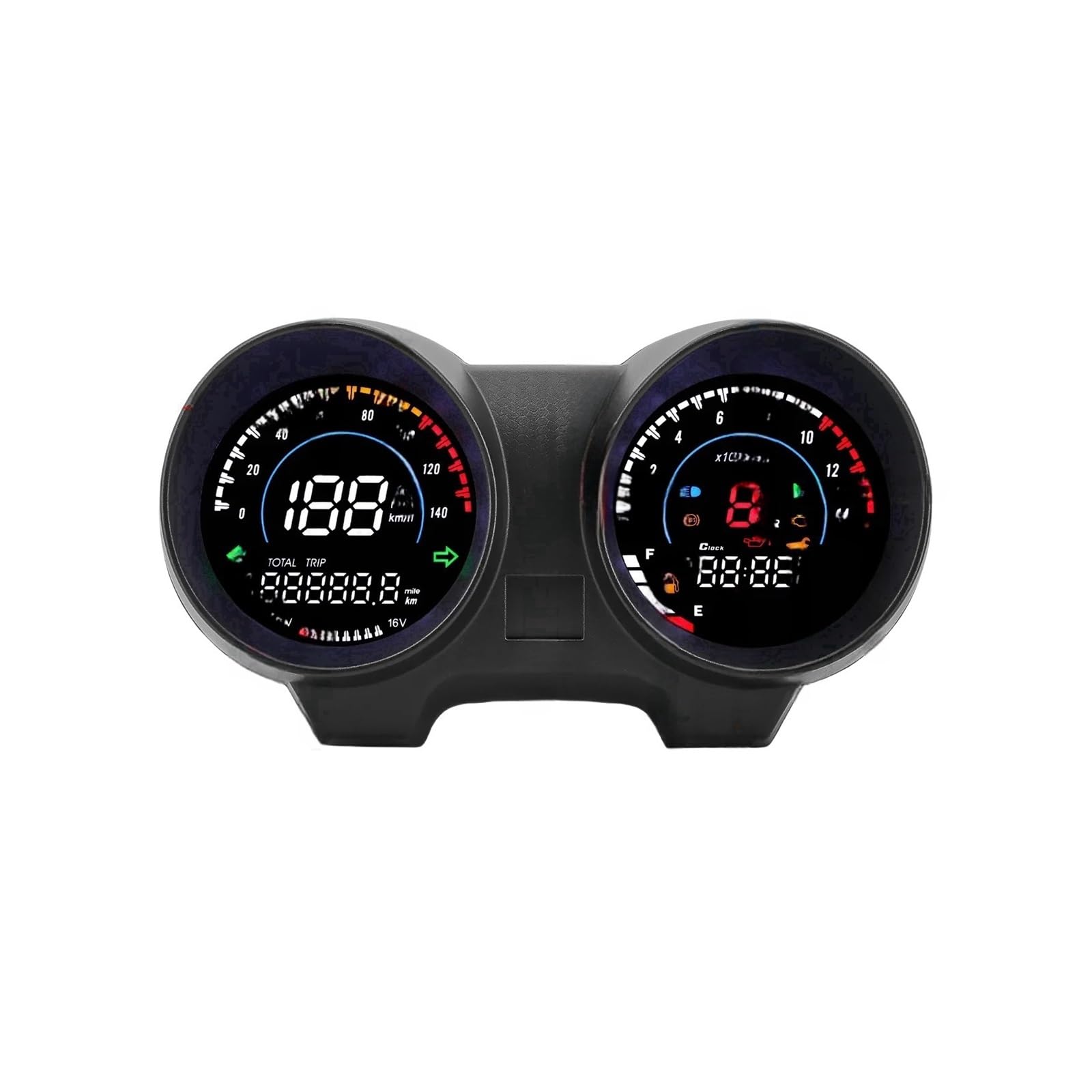 WYHJIUY Digital Dashboard Motorrad Drehzahlmesser Tankanzeige Tachometer MPH/KMH Für Brasilien Für TITAN150 Für CG150 Für Fan150 Speed Gear Display von WYHJIUY