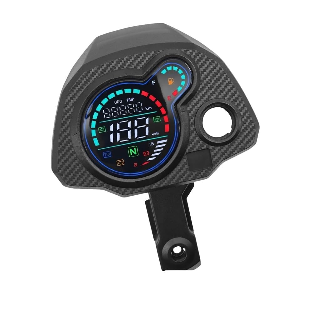 WYHJIUY Digitaler Drehzahlmesser Für Motorräder, Digitaltacho, Reisekilometerzähler, KMH, Kilometerzähler, Voltmeter, Ölstandsanzeige Für Navi 110 Speed Gear Display von WYHJIUY