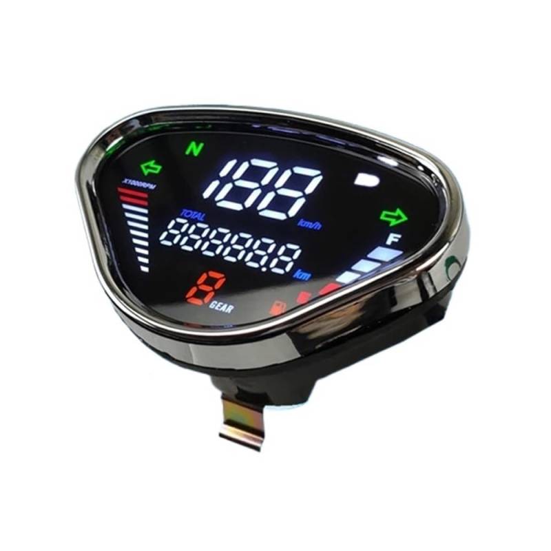 WYHJIUY Digitaler Kilometerzähler, 12 V Instrumentenmontageanzeige Digitaler Tachometer Tachometer Für DAX 70 Für CT50 Für CT70 Speed Gear Display von WYHJIUY