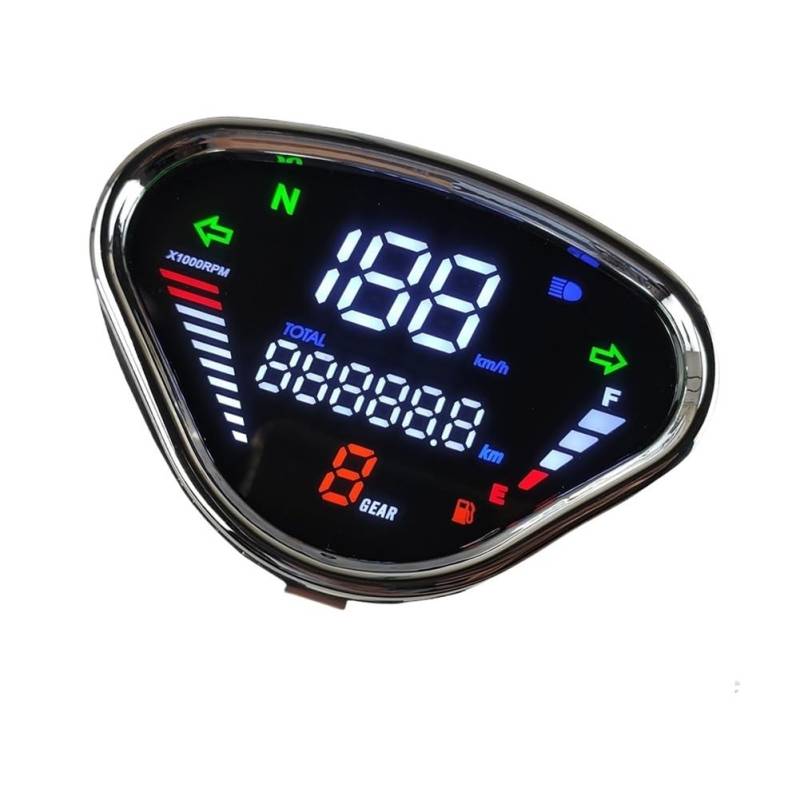 WYHJIUY Digitaler Kilometerzähler Motorrad-Drehzahlmesser Kilometerzähler Digitaler Tachometer Tachometer Für DAX 70 Für CT50 Für CT70 Speed Gear Display von WYHJIUY