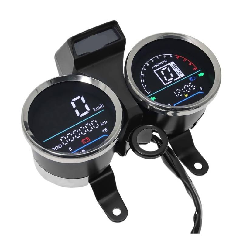 WYHJIUY Digitaler Tachometer, Motorrad-Geschwindigkeits-Drehzahlmesser, Ganganzeige, Armaturenbrett, Drehzahlmesser, Geschwindigkeitsmesser Für GN 125 Speed Gear Display von WYHJIUY