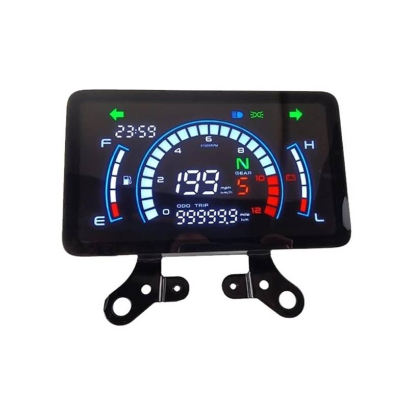 WYHJIUY Digitaler Tachometer Kilometerzähler Dashboard Geeignet Motorrad Instrument Cluster Drehzahlmesser Für 150 12V Speed Gear Display von WYHJIUY