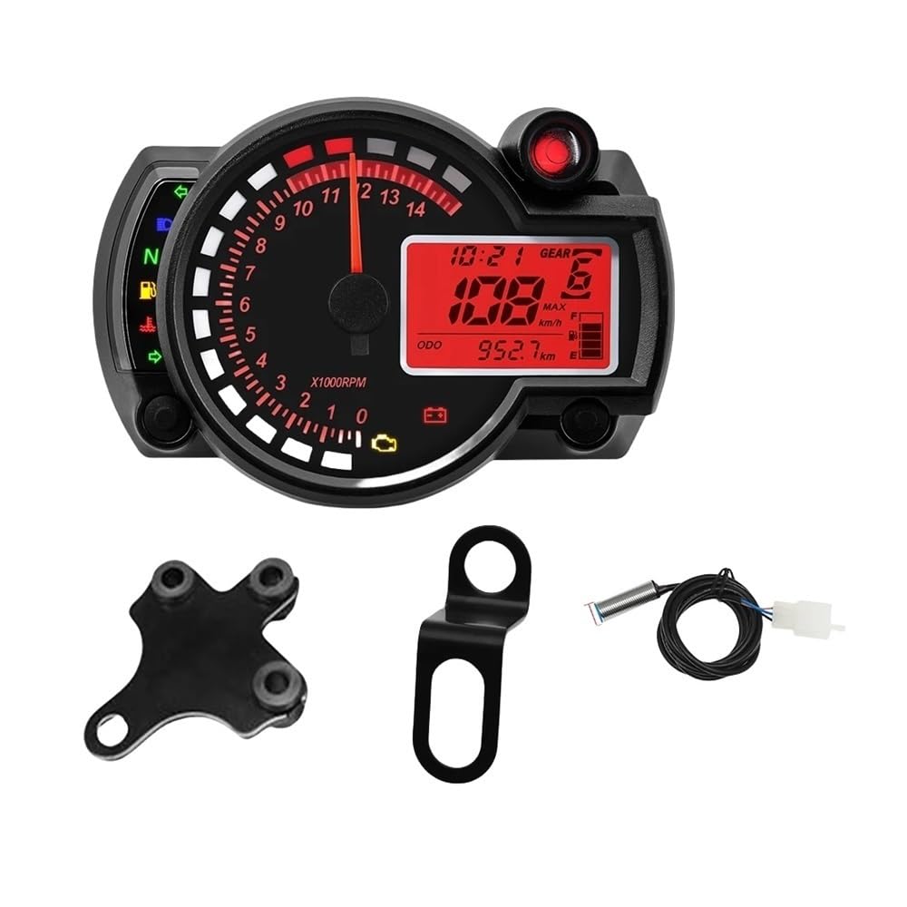 WYHJIUY Digitaler Tachometer Tachometer Für Motorrad Digital Meter Stunde Zähler Für Brasilien Für Titan 150 Für Cg150 Für Fan150 2010~2022 Speed Gear Display von WYHJIUY