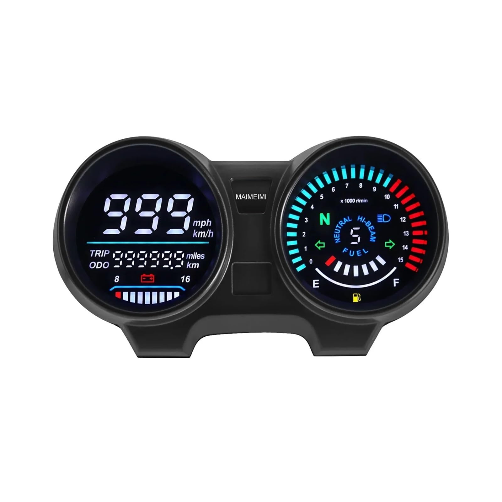 WYHJIUY Digitales Motorrad-Armaturenbrett, Motorrad-Tachometer, Drehzahl, Kraftstoffspannungsanzeige, Brasilien Für Titan 150 Für CG150 Für Fan150 2012 Speed Gear Display von WYHJIUY