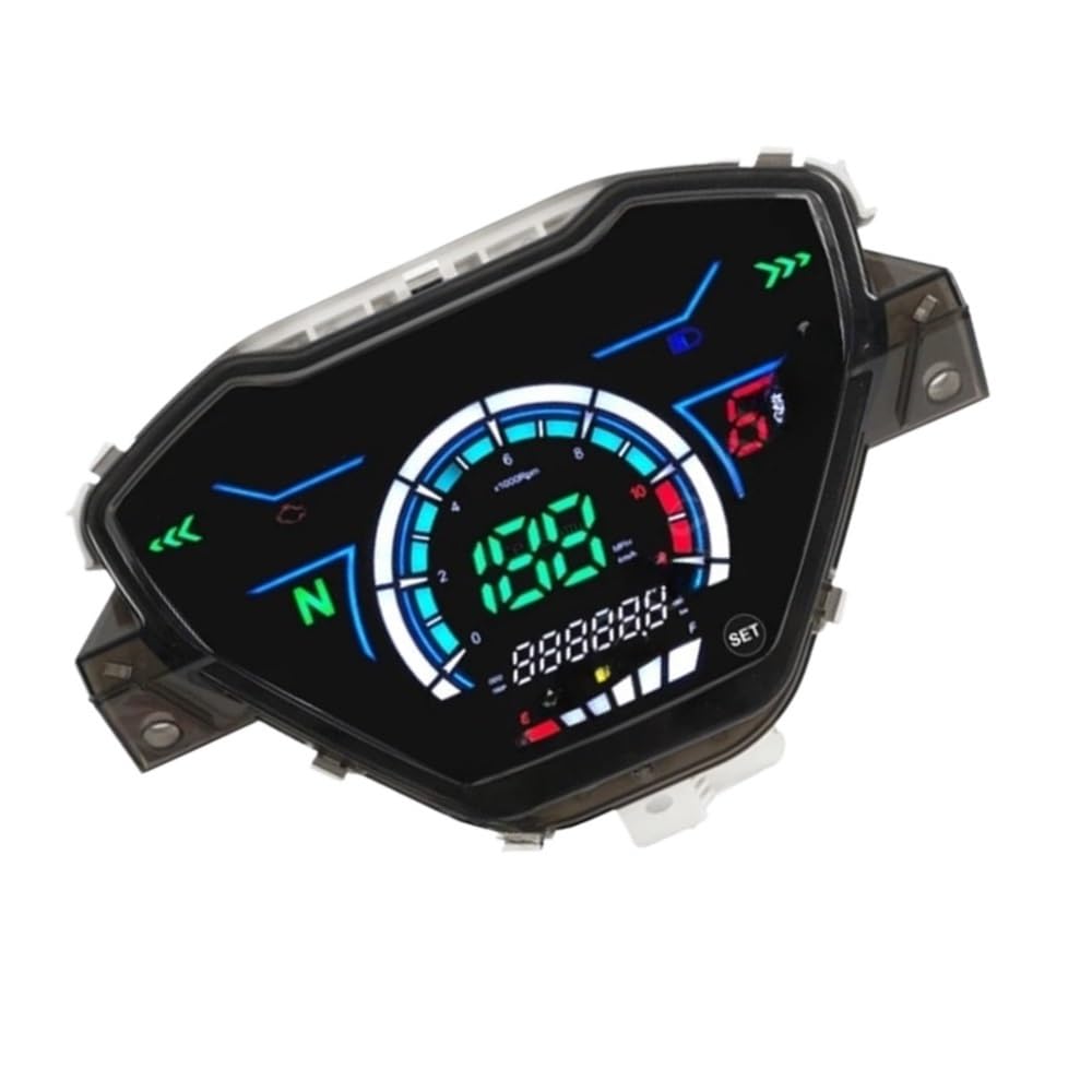 WYHJIUY Digitales Motorradzubehör Messgerät Display Tachometer Tachometer Armaturenbrett Armaturenbrett Für WAVE110I 2022-2024 Speed Gear Display von WYHJIUY