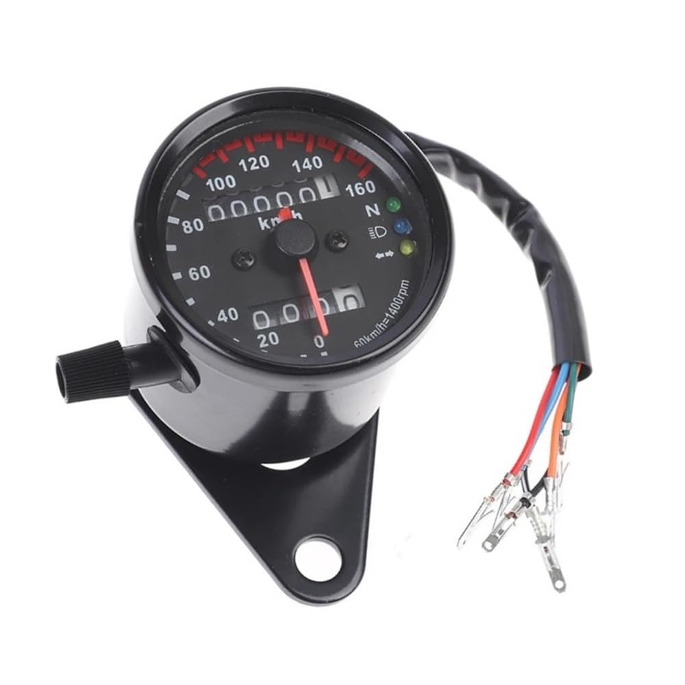 WYHJIUY Für 12V Motorrad Universal Zubehör Tachometer Kilometerzähler Mit Anzeige Tachometer Armaturenbrett Montage Speed Gear Display von WYHJIUY