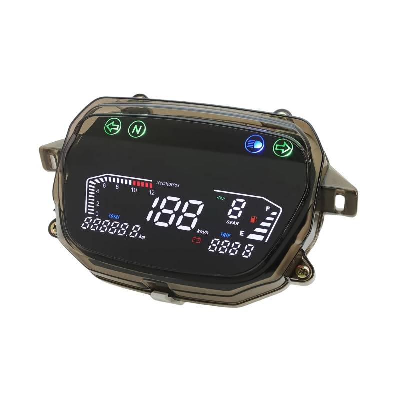 WYHJIUY Für Demak Für EX90 Für EX90 Motobike Dashboard Geschwindigkeit Display DGITAL Meter Drehzahlmesser Kilometerzähler Speed Gear Display von WYHJIUY