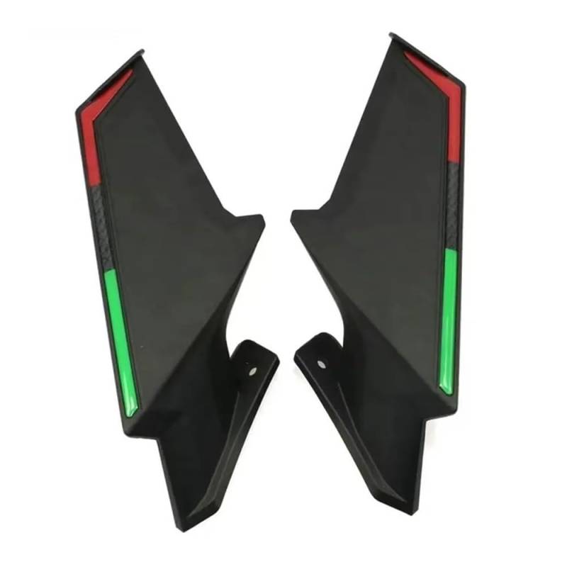 WYHJIUY Für K&awasaki Für N&inja Für ZX6R 400 650 1000 250 Für ZX10R Für ZX-6R 636 Motorrad Front Winglets Aerodynamische Seitenflügel Spoiler Verkleidung Winglet Spoilerlippe von WYHJIUY