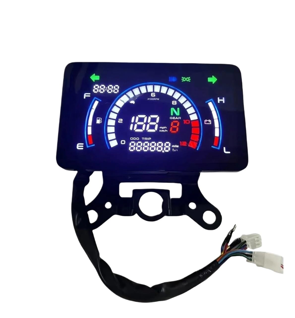 WYHJIUY Für S&uper Für Gato Für CG150 250 Für CM125 Für ITALIKA Für RC250 Motorrad Digital Tacho Armaturenbrett Montage Speed Gear Display von WYHJIUY