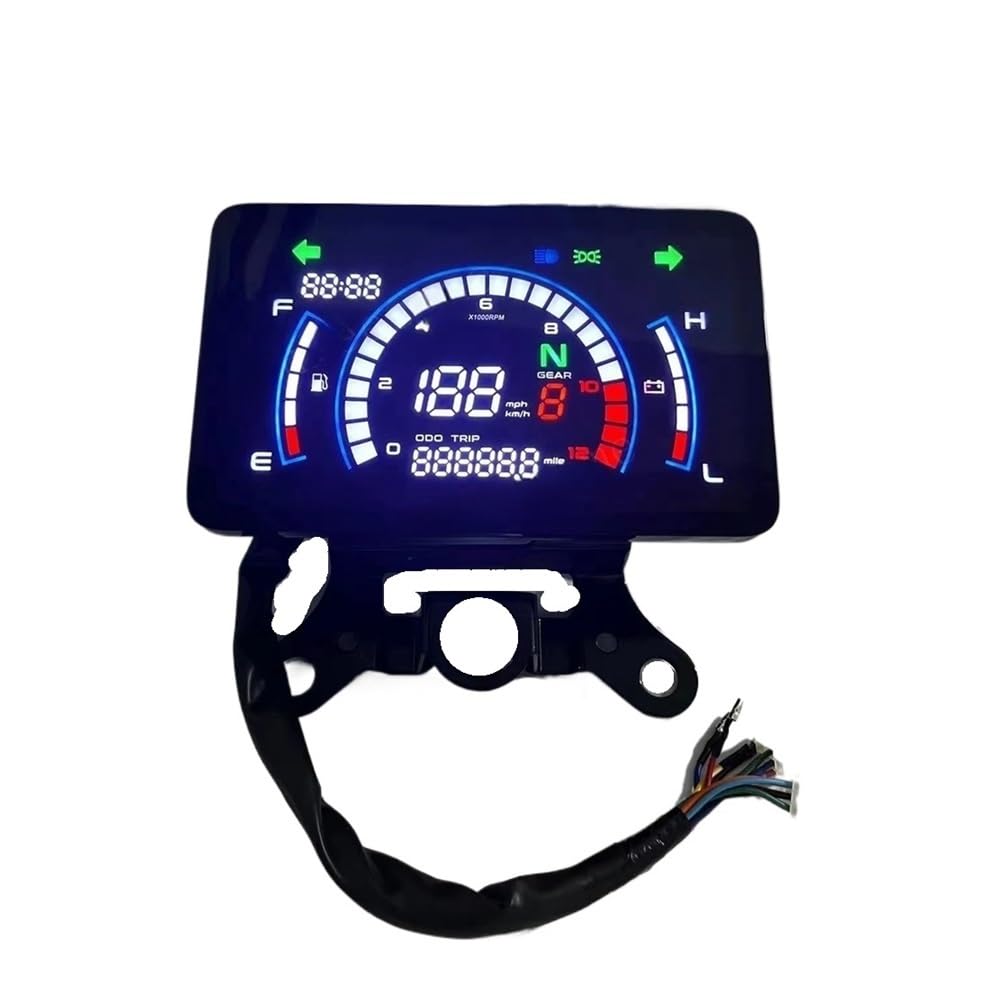 WYHJIUY Für S&uper Für Gato Für CG150 250 Für CM125 Für ITALIKA Für RC250 Motorrad Digital Tacho Armaturenbrett Montage Speed Gear Display von WYHJIUY