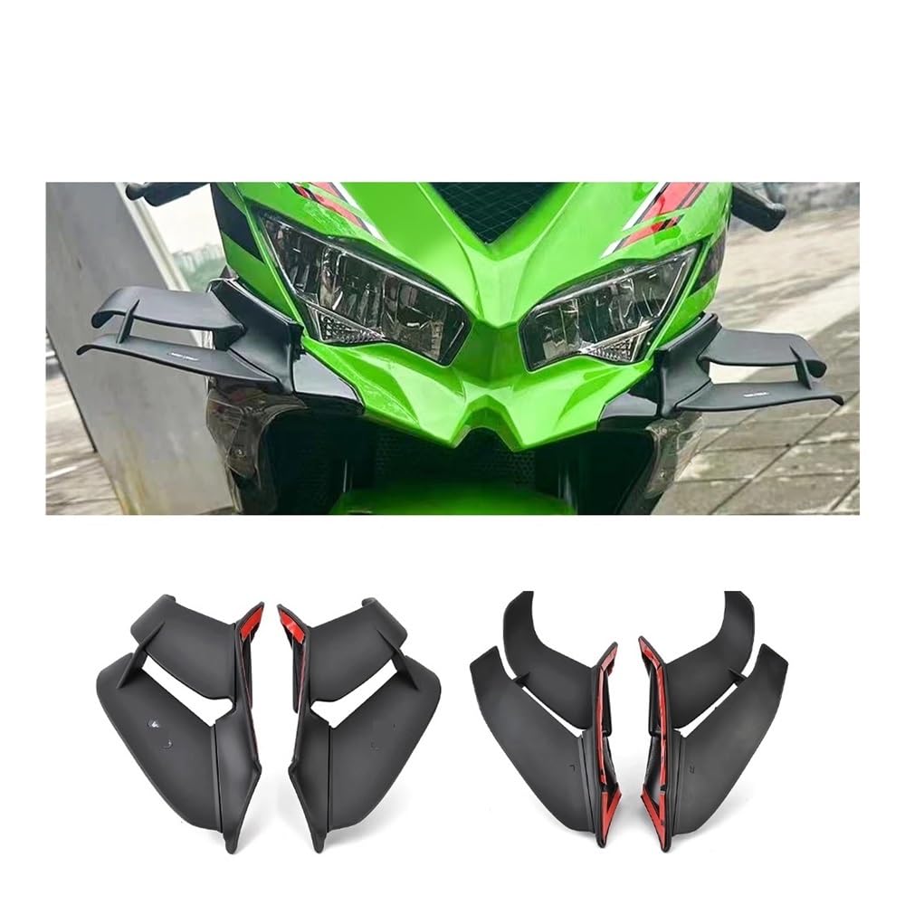 WYHJIUY Für ZX Für 4R Für 4RR 25R Motorrad Winglets Aerodynamische Flügel Kit Spoiler Für K&awasaki Für ZX4R Für ZX4RR Für ZX25R Für ZX-25R 2020-2024 Winglet Spoilerlippe von WYHJIUY