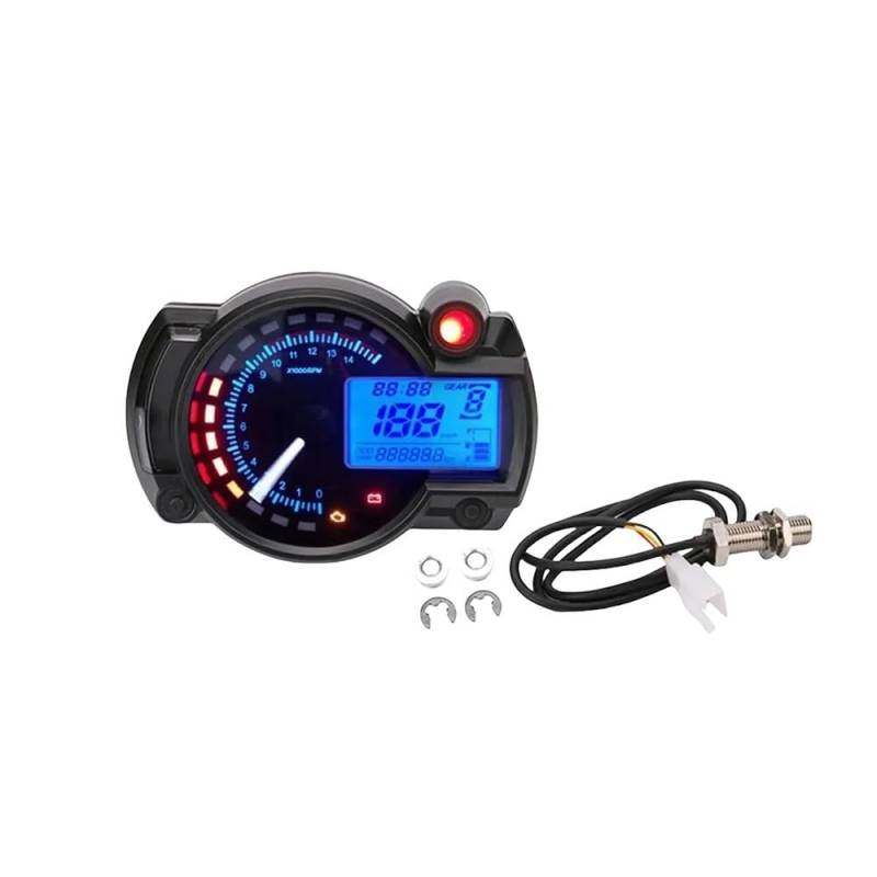 WYHJIUY Motorrad Allgemeine Teile Digitalanzeige Motorrad Kilometerzähler Motorrad Tachometer Speed Gear Display von WYHJIUY