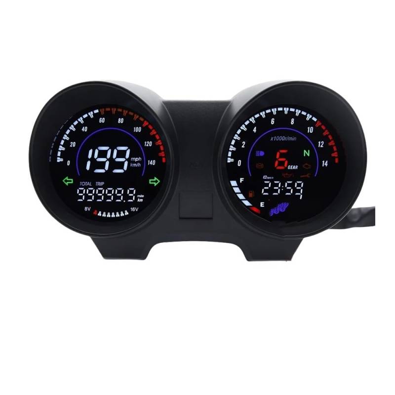 WYHJIUY Motorrad Drehzahlmesser Tachometer Digital Dashboard Für Brasilien Für Titan 150 Für CG 150 Für Fan 150 2010 2012 Speed Gear Display von WYHJIUY