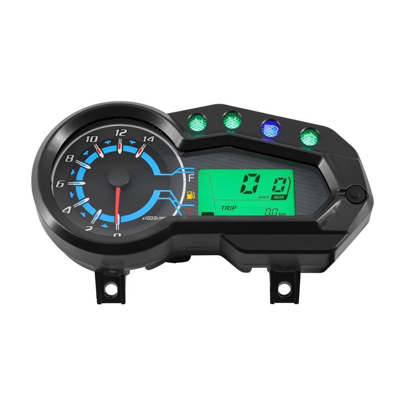 WYHJIUY Motorrad-Geschwindigkeitsmesser, Drehzahlmesser, Instrumententafel, Kilometerzähler, Reise, Motorrad-Armaturenbrett Für 1,2,4 Zylinder Speed Gear Display von WYHJIUY