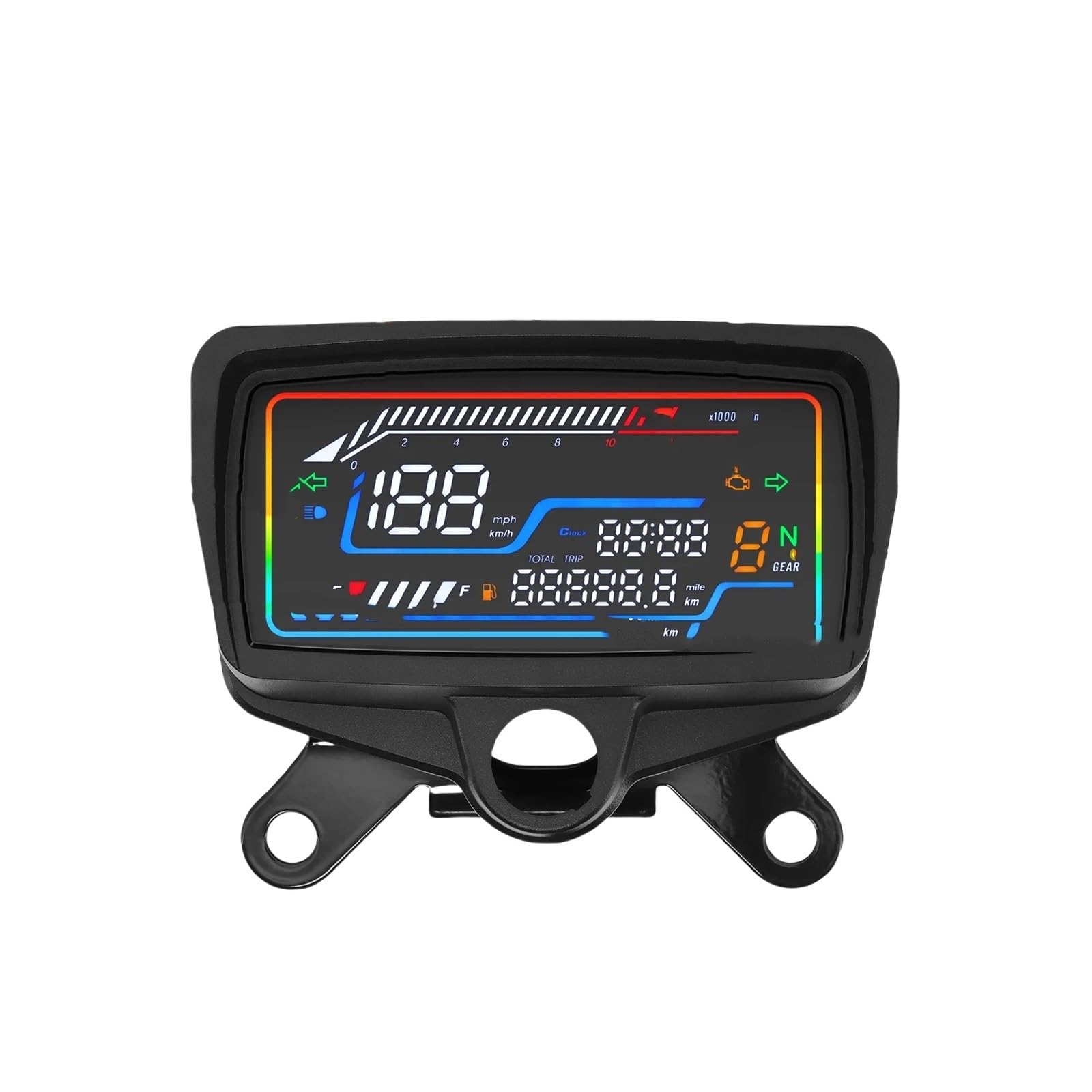 WYHJIUY Motorrad-Geschwindigkeitsmesser-Kilometerzähler-Drehzahlmesser-Instrument Digital-Dashboard Für CG125-150 Speed Gear Display von WYHJIUY