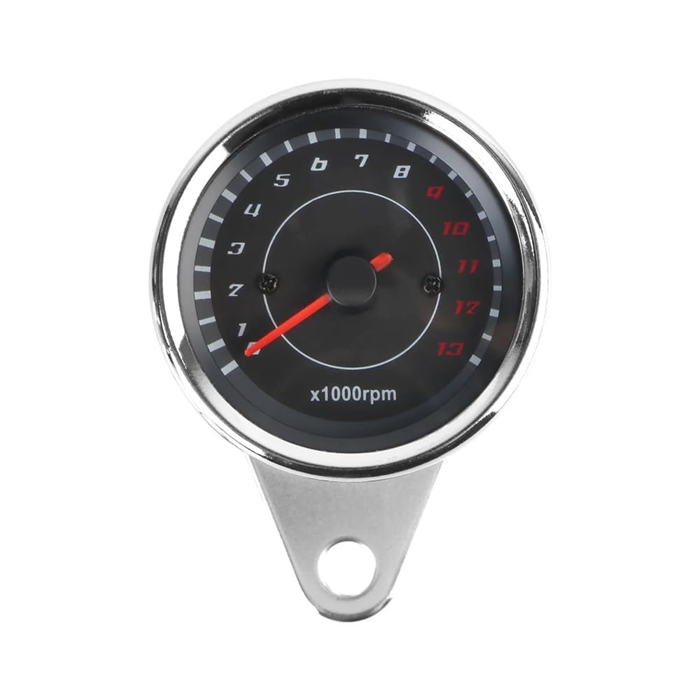 WYHJIUY Motorrad Geschwindigkeitsmesser Moto Teile Kilometerzähler Motobike Zubehör Maschinen Tachometer Mit Licht Universal Speed Gear Display von WYHJIUY