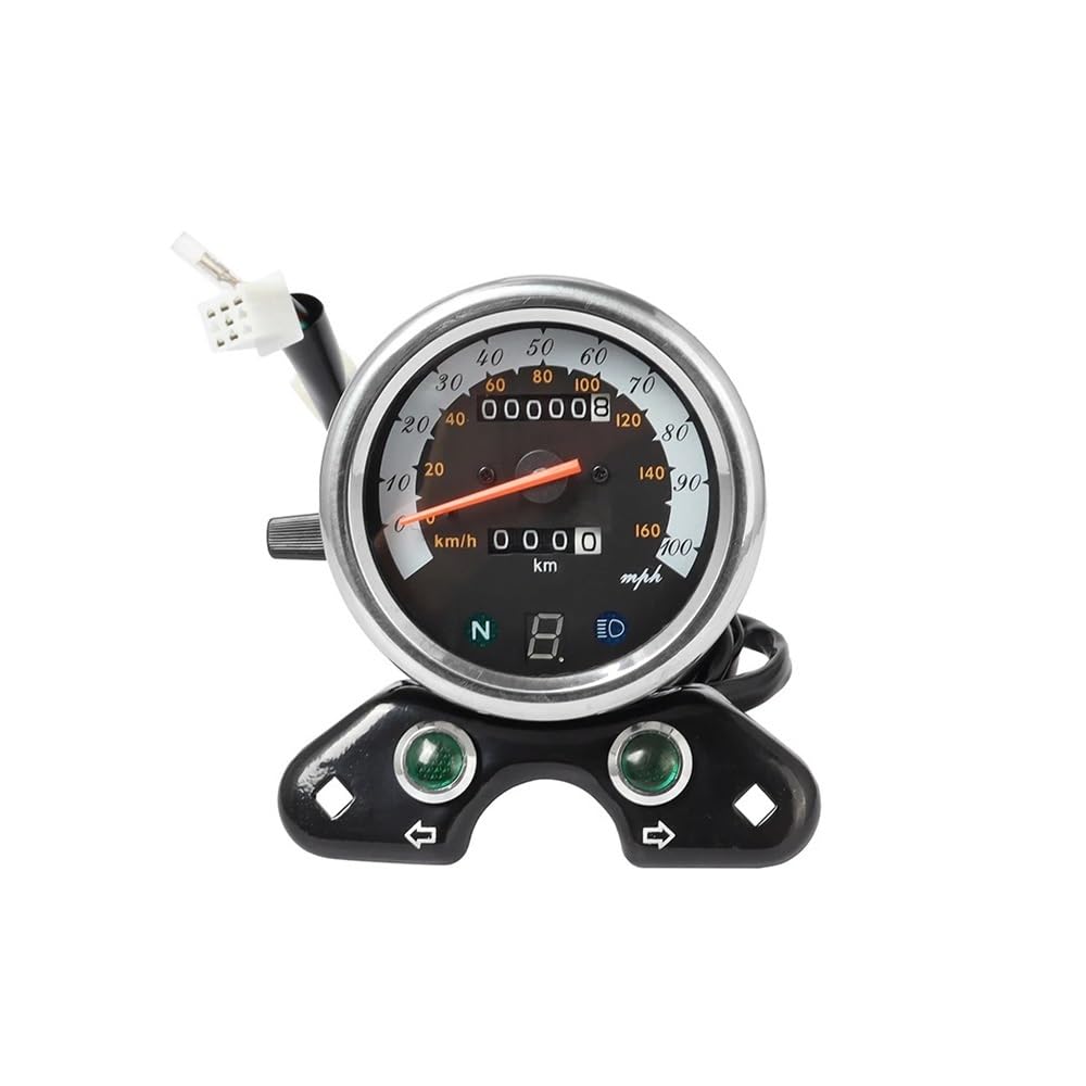 WYHJIUY Motorrad Kilometerzähler Gauge Montage Modifizierte Drehzahlmesser Digitale Schnittstelle Tankanzeige Tachometer Zubehör Für GN Für CG125 Speed Gear Display von WYHJIUY