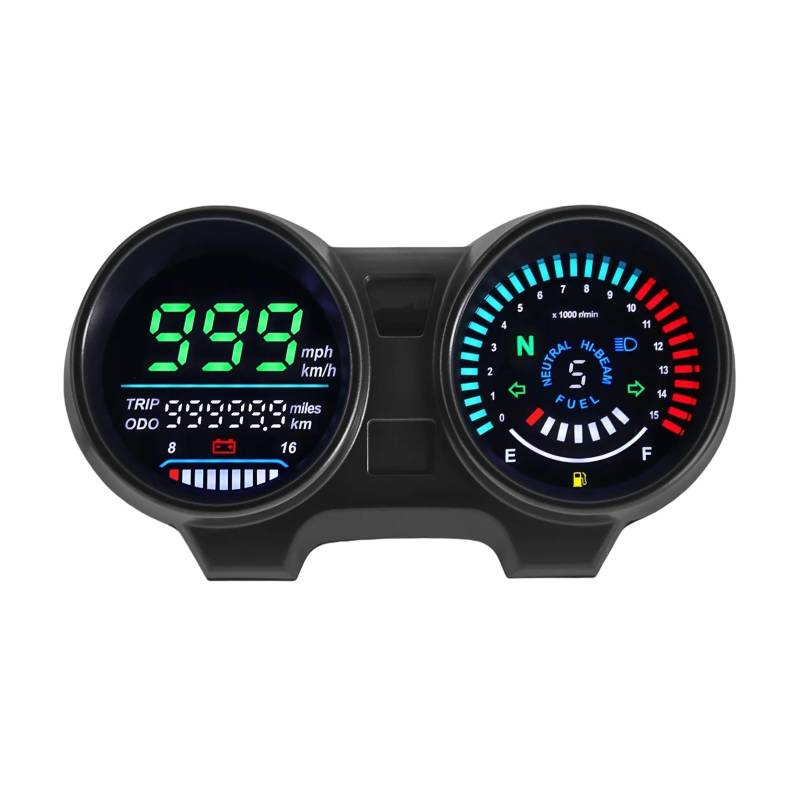 WYHJIUY Motorrad-Tachometer, Digital, Armaturenbrett, Drehzahlmesser Für Brasilien Für Titan 150 Für CG150 Für Fan150 2010 2012 2024 Speed Gear Display von WYHJIUY