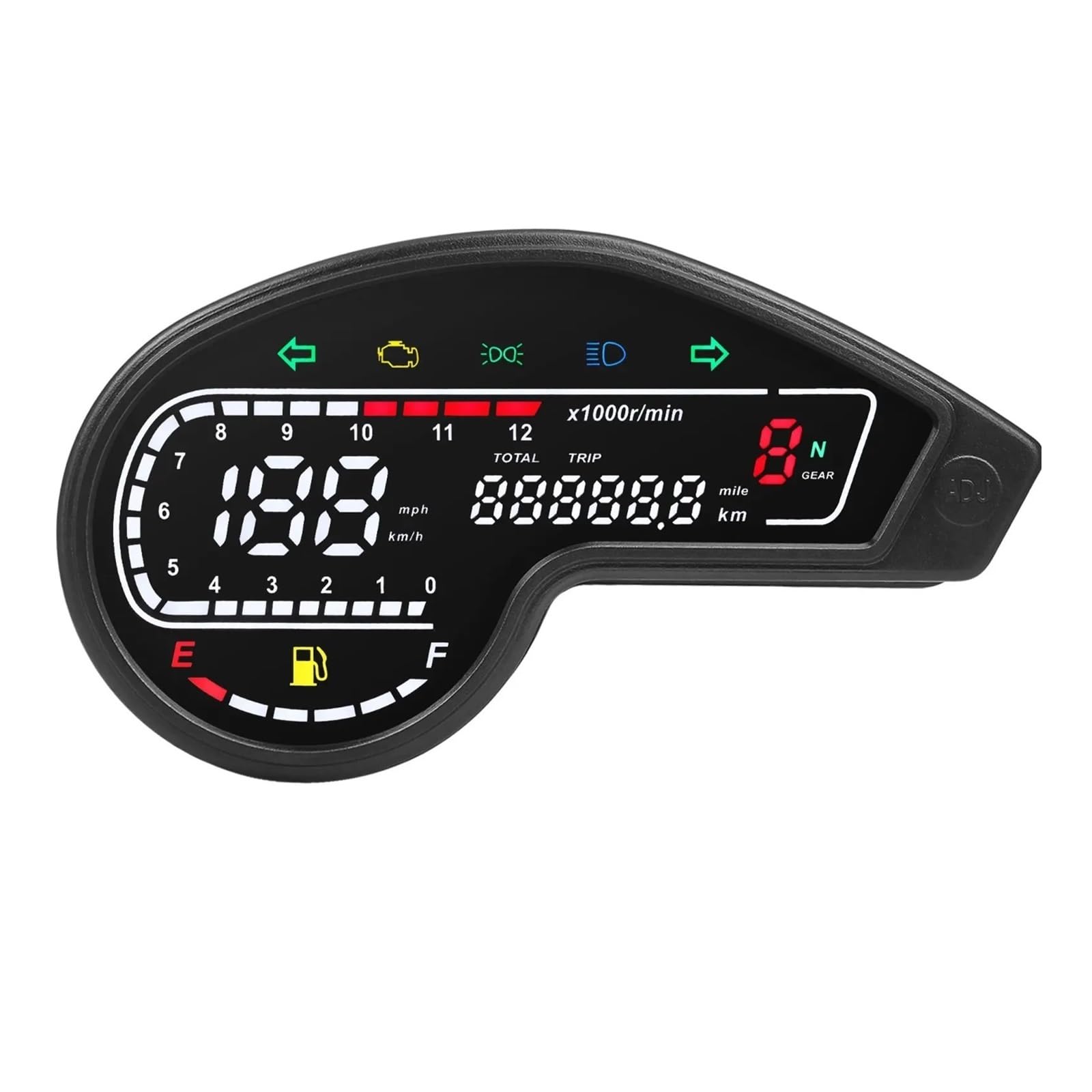 WYHJIUY Motorrad-Tachometer, Digitaler Kilometerzähler, Drehzahlmesser Mit Für NXR150 Für NXR125 Für Bros 2003–2014 Für CRV Speed Gear Display von WYHJIUY