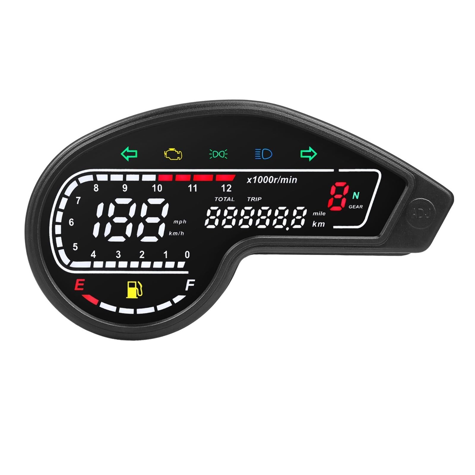 WYHJIUY Motorrad-Tachometer, Digitaler Kilometerzähler, Drehzahlmesser Mit Und Für NXR150 Für NXR125 Für Bros 2003–2014 Für CRV Speed Gear Display von WYHJIUY