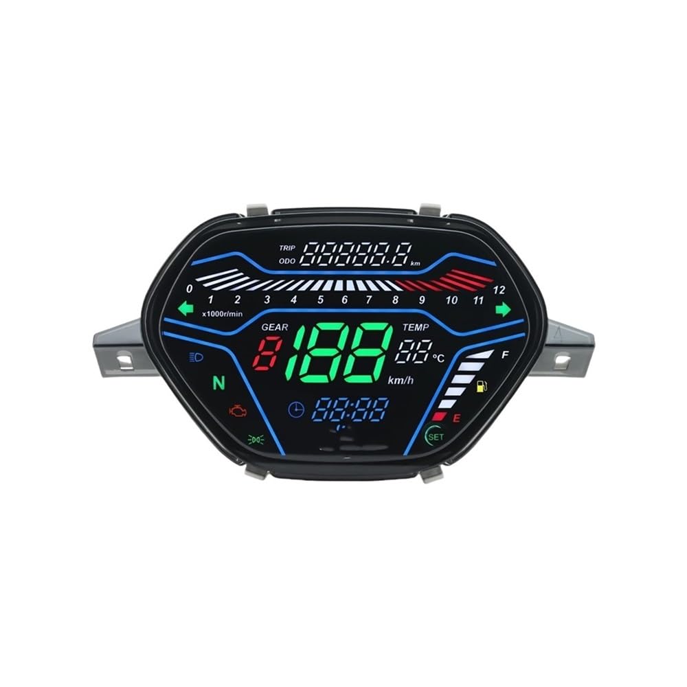 WYHJIUY Motorrad-Tachometer, Kilometerzähler, Kraftstoffstand, Armaturenbrett Für EX5 Für Class1 Für CX Für DX Für Wave100 Für CD110 Für Alpha Speed Gear Display von WYHJIUY