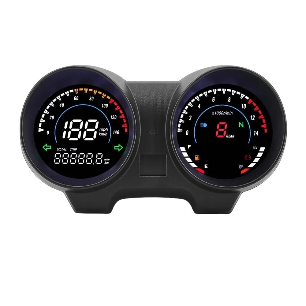 WYHJIUY Motorrad-Tachometer ODO Trip Digital Dashboard Drehzahlmesser 8-Gang-Geschwindigkeitsmesser Für Brasilien Für Titan 150 Für CG150 Für Fan150 Speed Gear Display von WYHJIUY