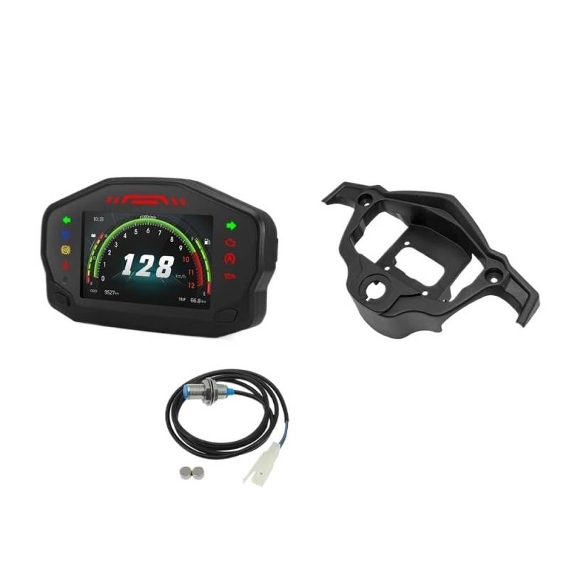 WYHJIUY Motorrad Tachometer Tft Tpms Geschwindigkeit Meter Odemeter Tachometer Mit Halterung Für 2/4 Zylinder Speed Gear Display von WYHJIUY