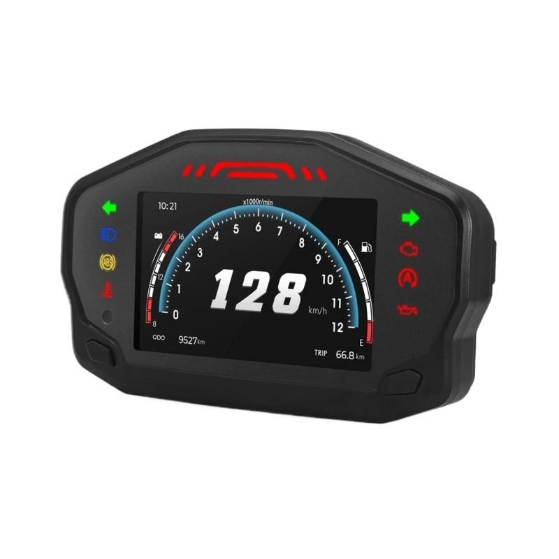 WYHJIUY Motorrad Tachometer Tft Tpms Geschwindigkeit Meter Odemeter Tachometer Mit Halterung Für 2/4 Zylinder Speed Gear Display von WYHJIUY