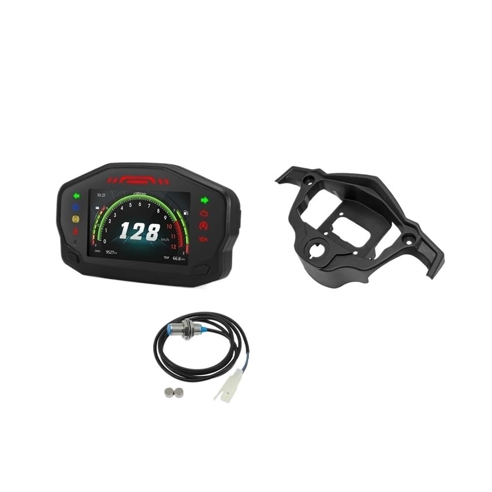 WYHJIUY Motorrad Tachometer Tft Tpms Geschwindigkeit Meter Odemeter Tachometer Mit Halterung Für 2/4 Zylinder Speed Gear Display von WYHJIUY